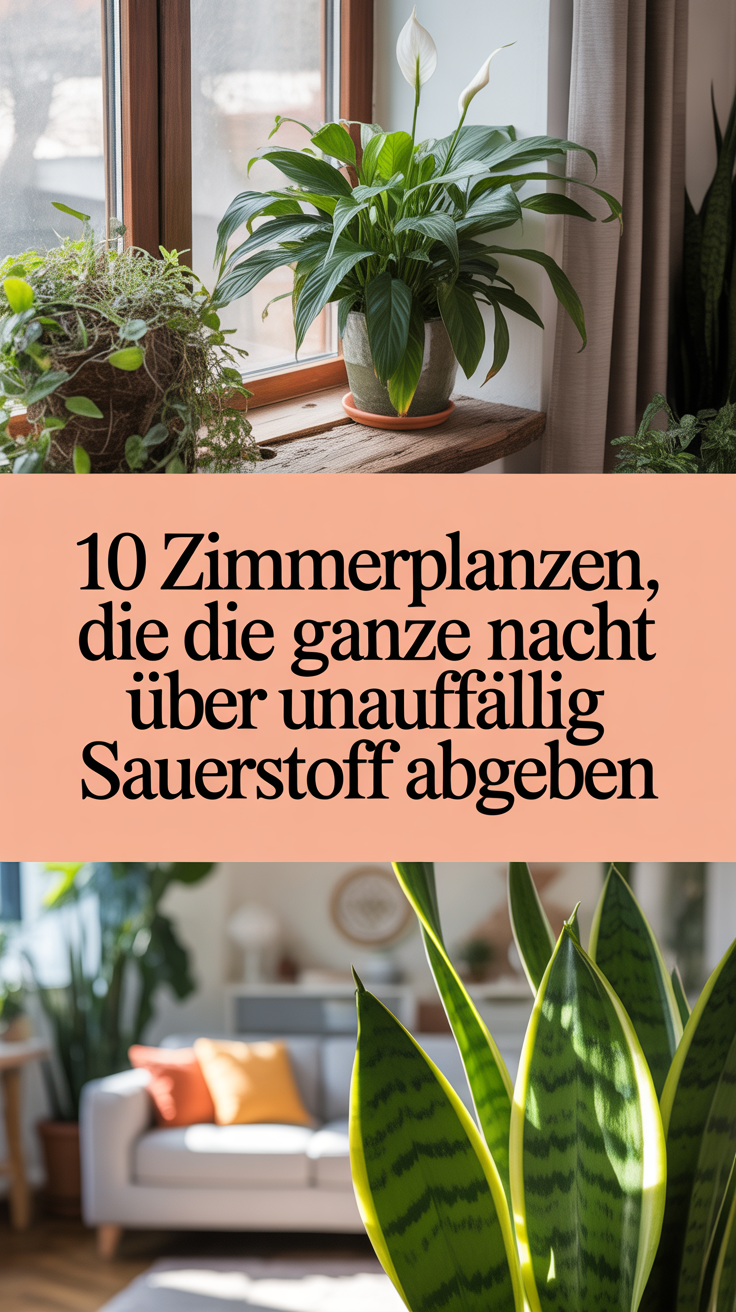 10 Zimmerpflanzen, die die ganze Nacht über unauffällig Sauerstoff abgeben