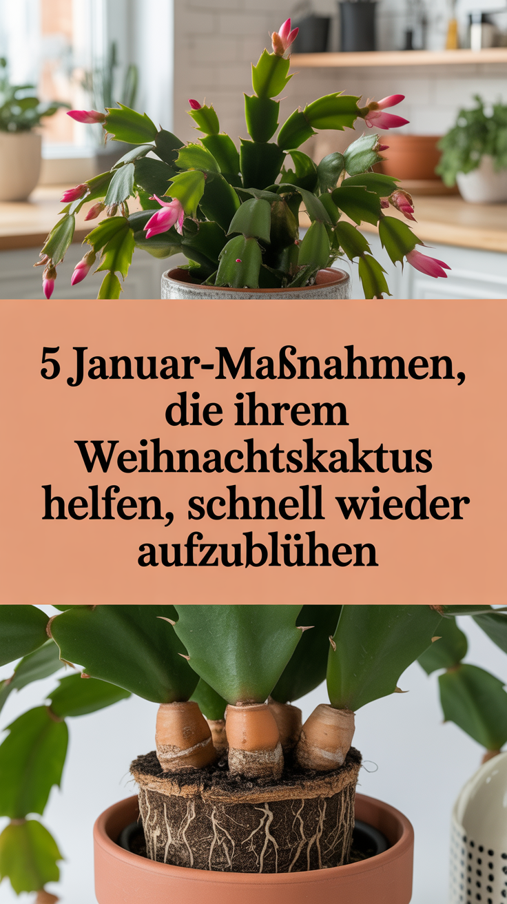 5 Januar-Maßnahmen, die Ihrem Weihnachtskaktus helfen, schnell wieder aufzublühen