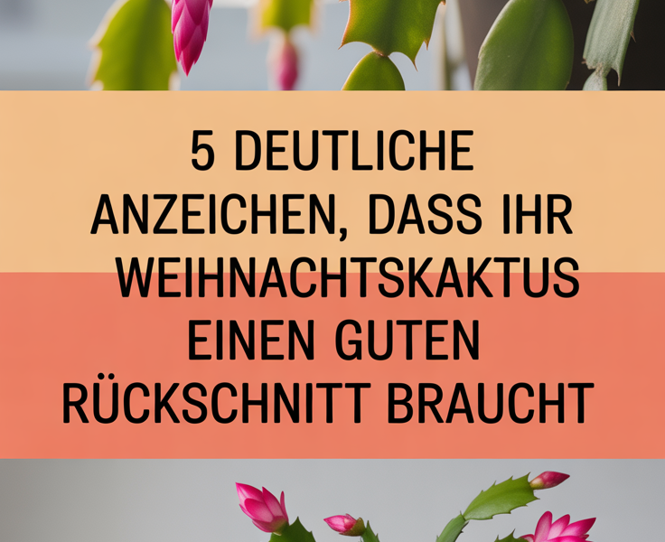 5 deutliche Anzeichen, dass Ihr Weihnachtskaktus einen guten Rückschnitt braucht
