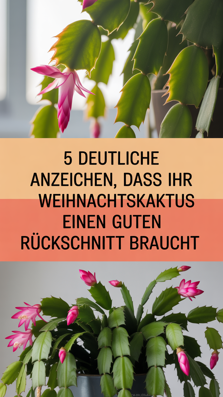 5 deutliche Anzeichen, dass Ihr Weihnachtskaktus einen guten Rückschnitt braucht