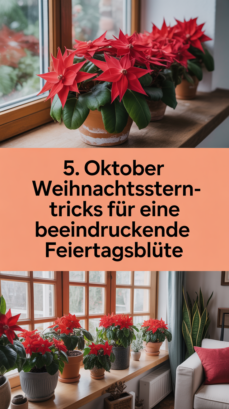 5. Oktober Weihnachtsstern-Tricks für eine beeindruckende Feiertagsblüte