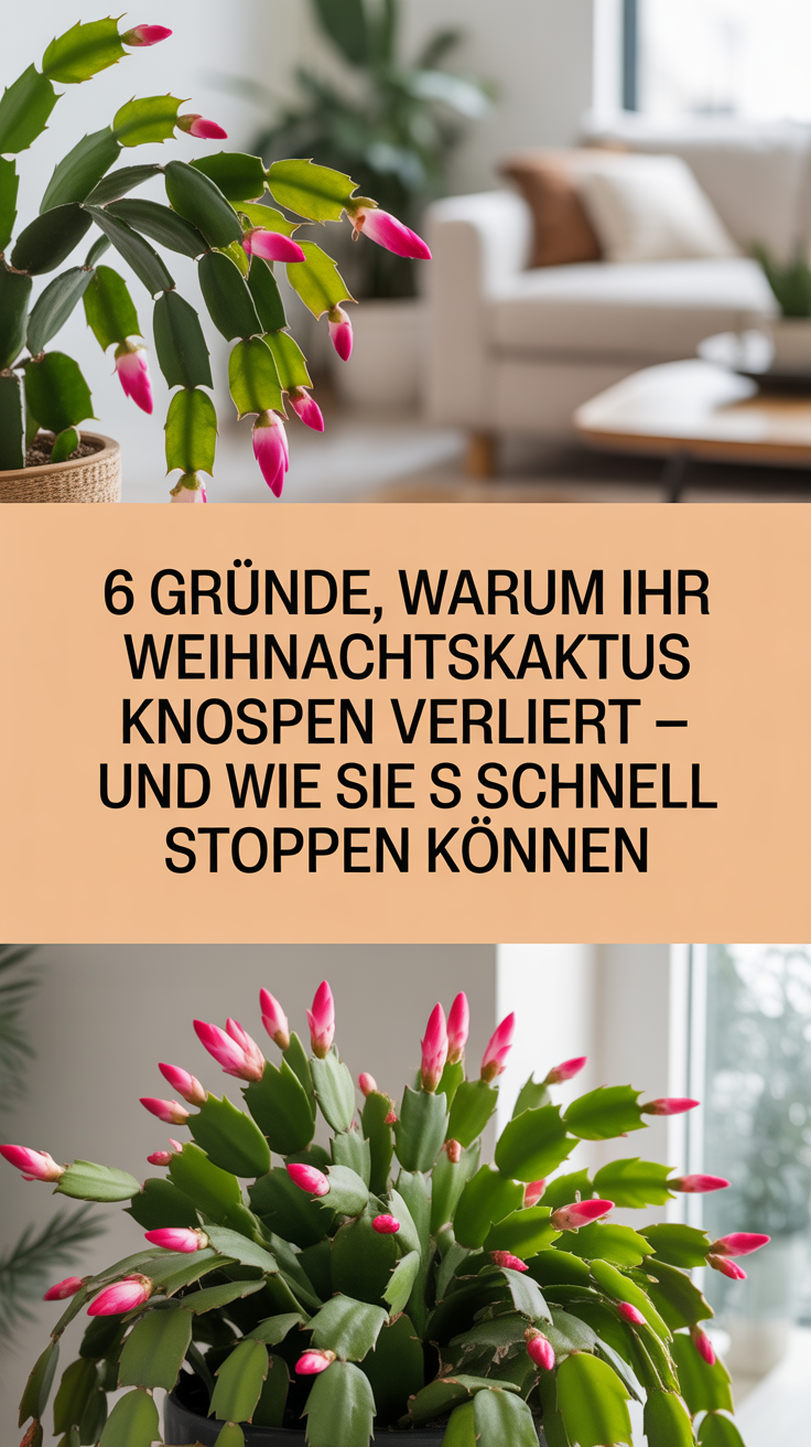 6 Gründe, warum Ihr Weihnachtskaktus Knospen verliert – und wie Sie es schnell stoppen können