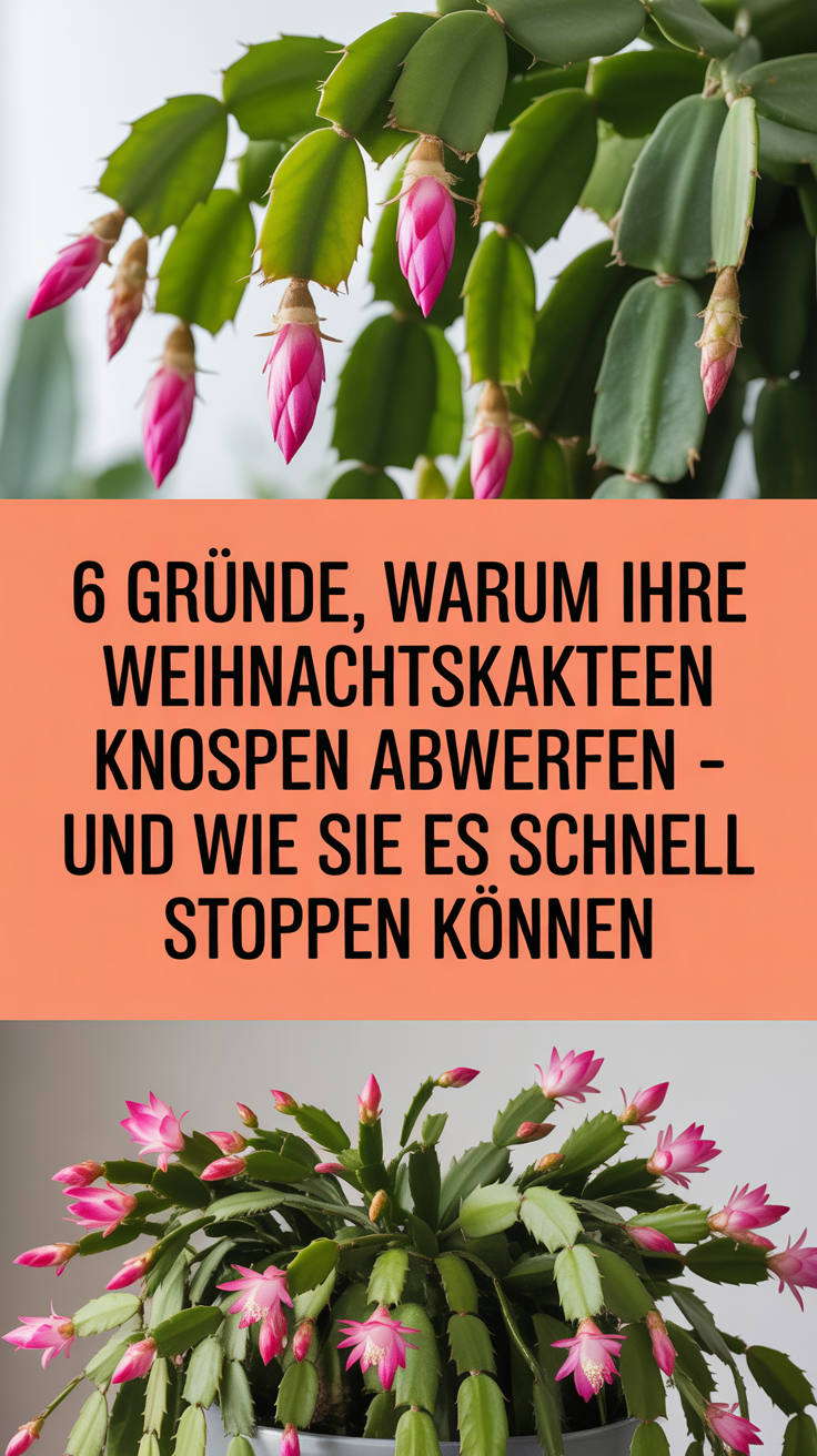 6 Gründe, warum Ihre Weihnachtskakteen Knospen abwerfen – und wie Sie es schnell stoppen können