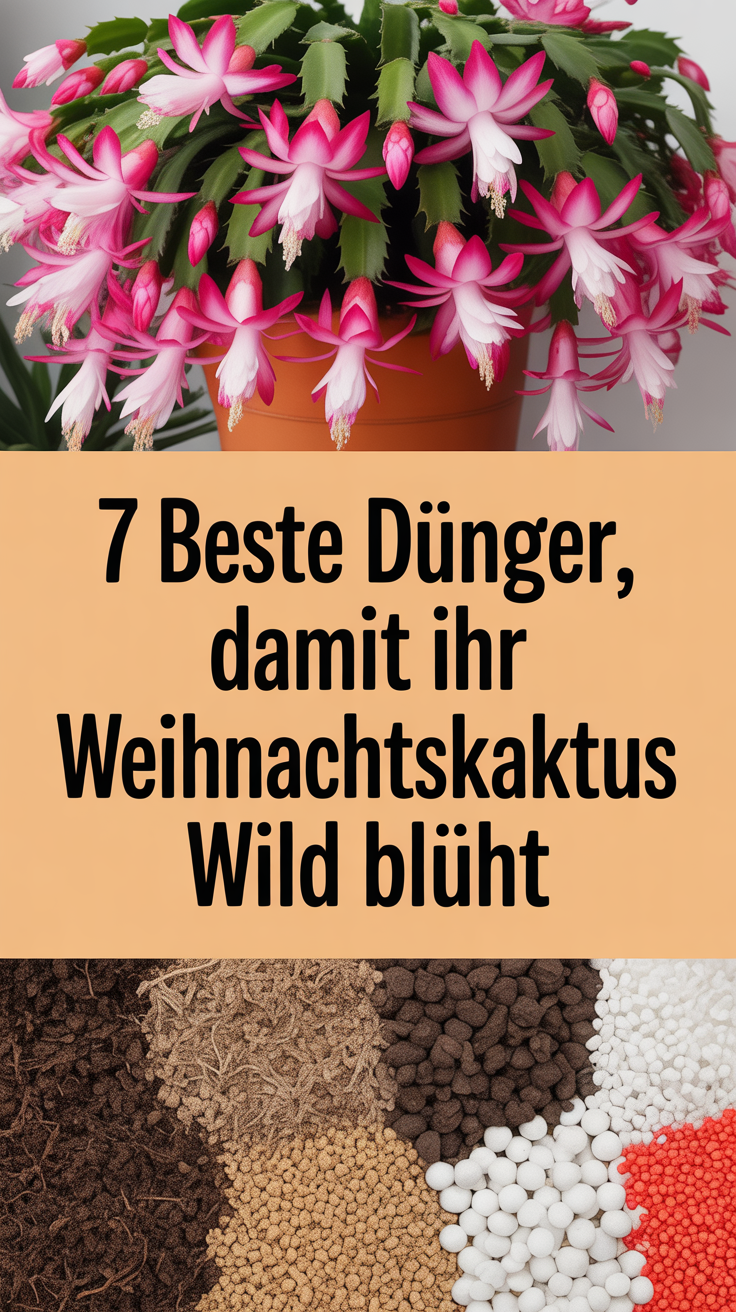 7 beste Dünger, damit Ihr Weihnachtskaktus wild blüht