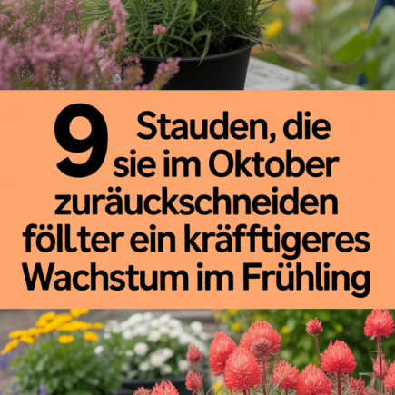 9 Stauden, die Sie im Oktober zurückschneiden sollten für ein kräftigeres Wachstum im Frühling