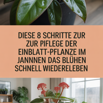 Diese 8 Schritte zur Pflege der Einblatt-Pflanze im Januar Können Das Blühen Schnell Wiederbeleben