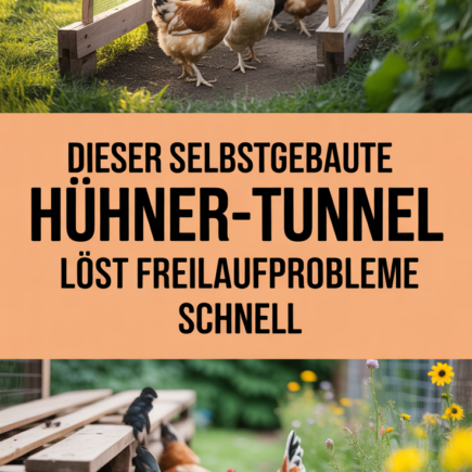 Dieser selbstgebaute Hühner-Tunnel löst Freilaufprobleme schnell