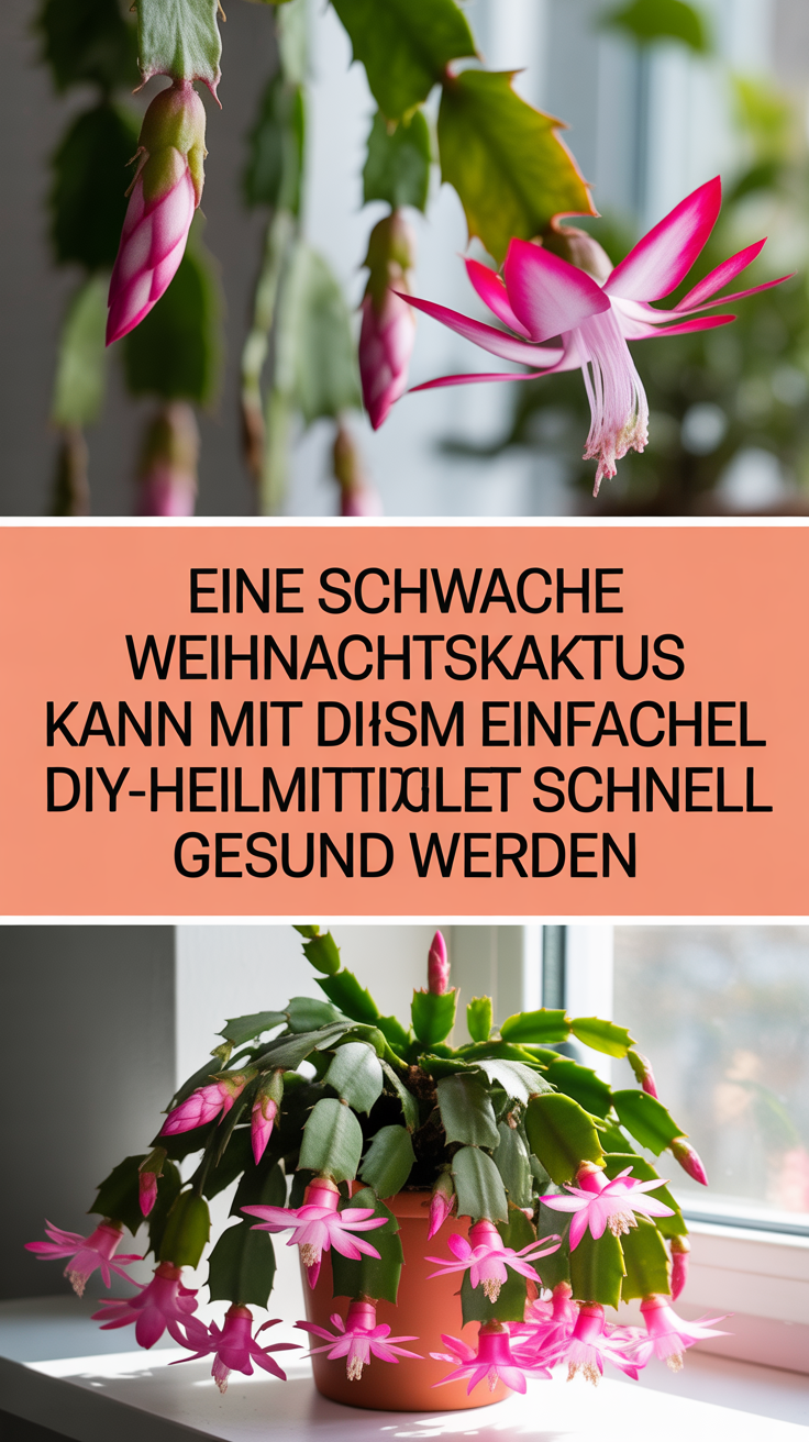 Eine schwache Weihnachtskaktus kann mit diesem einfachen DIY-Heilmittel schnell wieder gesund werden