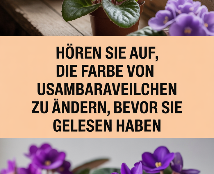 Hören Sie auf, die Farbe von Usambaraveilchen zu ändern, bevor Sie dies gelesen haben