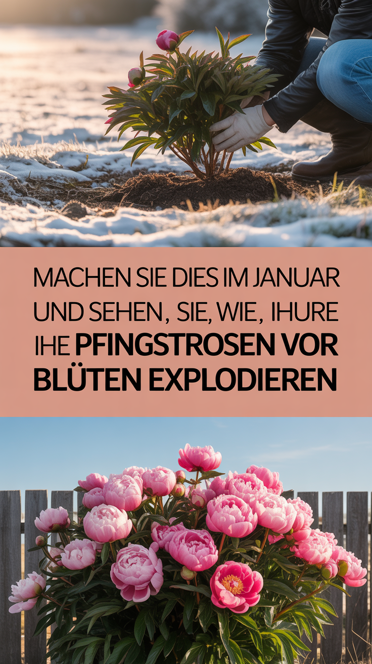Machen Sie dies im Januar und sehen Sie, wie Ihre Pfingstrosen vor Blüten explodieren