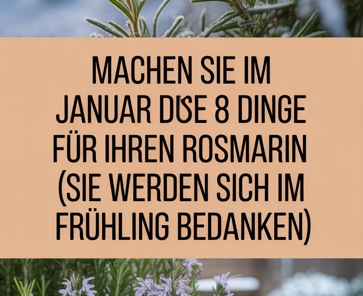 Machen Sie im Januar diese 8 Dinge für Ihren Rosmarin (Sie werden sich im Frühling bedanken)