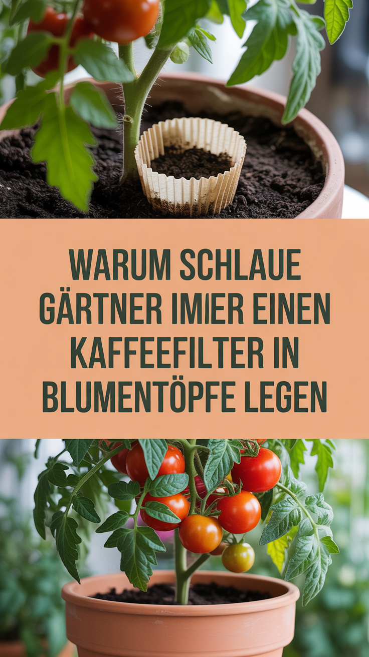 Warum schlaue Gärtner immer einen Kaffeefilter in Blumentöpfe legen