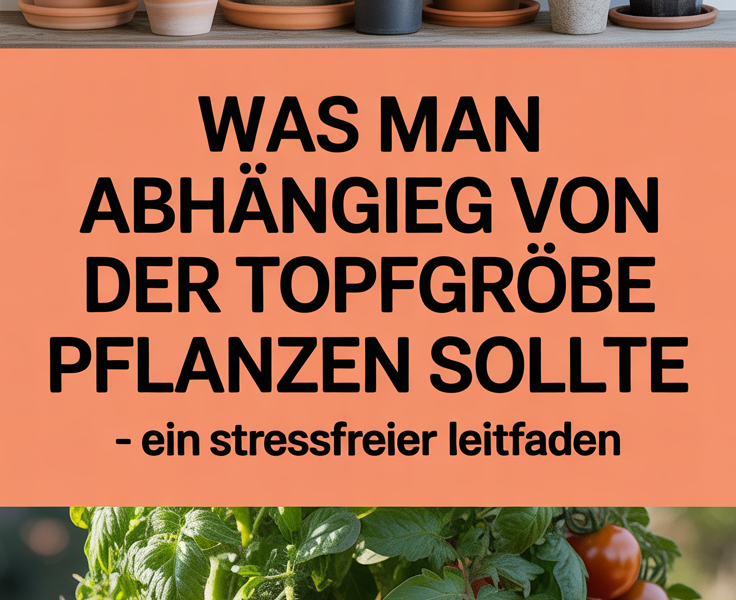 Was man abhängig von der Topfgröße pflanzen sollte – Ein stressfreier Leitfaden