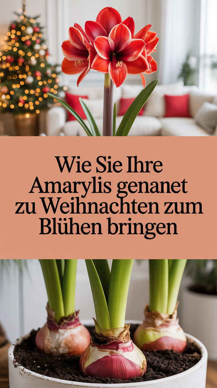 Wie Sie Ihre Amaryllis genau zu Weihnachten zum Blühen bringen