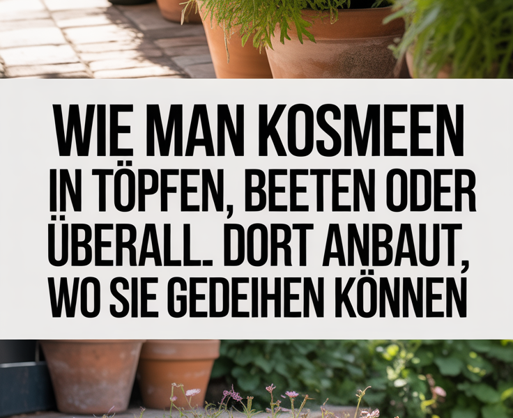 Wie man Kosmeen in Töpfen, Beeten oder überall dort anbaut, wo sie gedeihen können