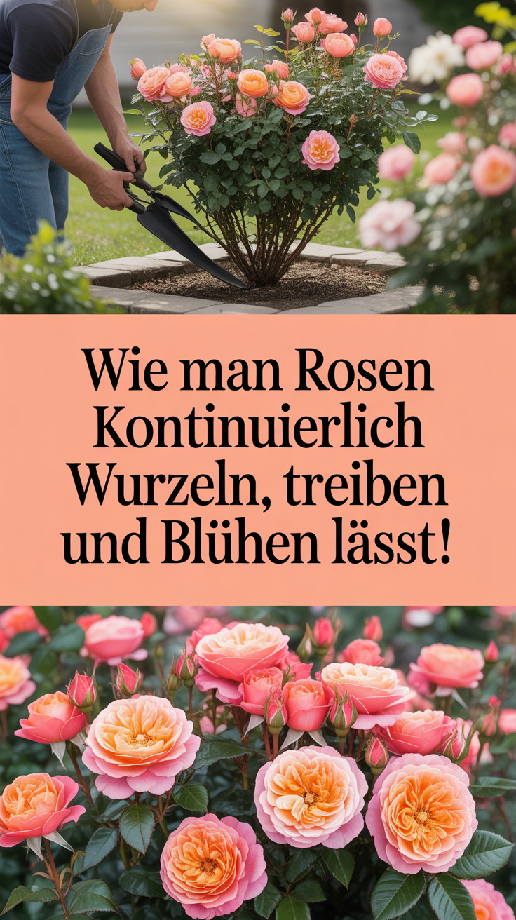 Wie man Rosen kontinuierlich wurzeln, treiben und blühen lässt!