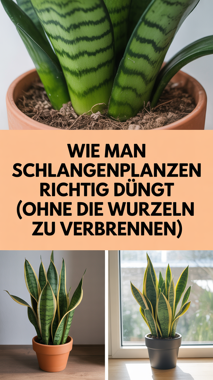 Wie man Schlangenpflanzen richtig düngt (ohne die Wurzeln zu verbrennen)
