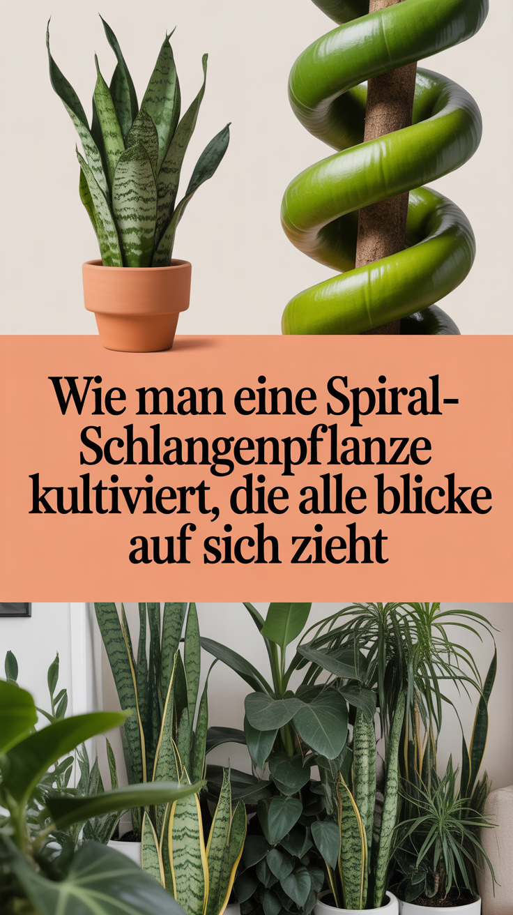 Wie man eine Spiral-Schlangenpflanze kultiviert, die alle Blicke auf sich zieht