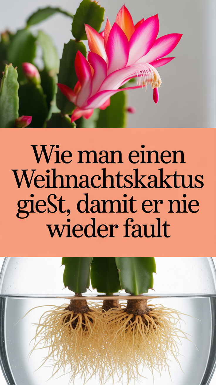 Wie man einen Weihnachtskaktus gießt, damit er nie wieder fault