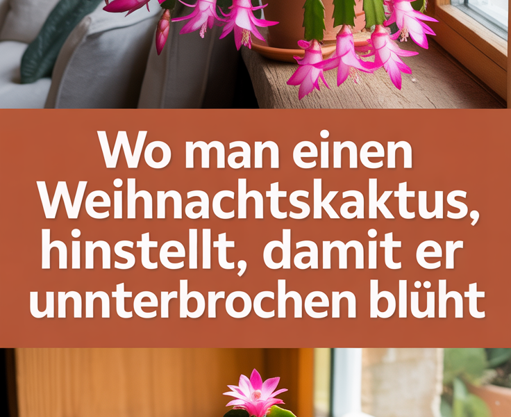 Wo man einen Weihnachtskaktus hinstellt, damit er ununterbrochen blüht