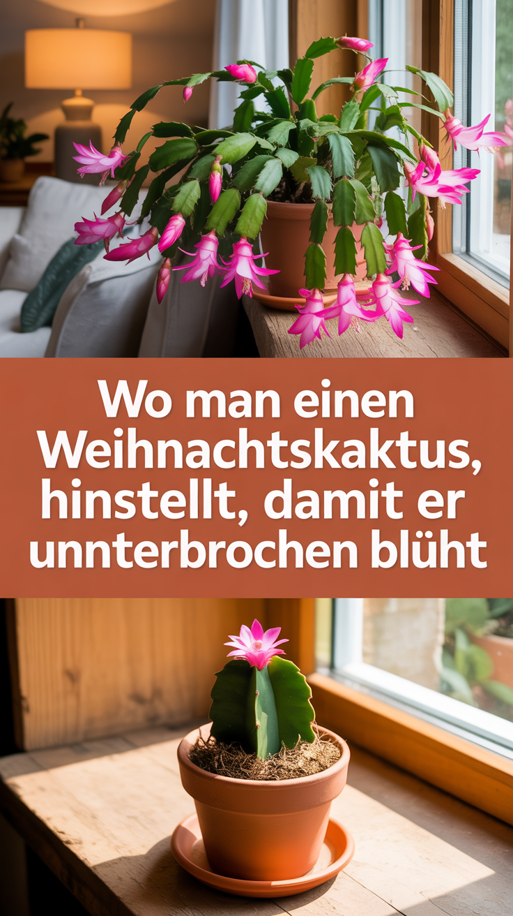 Wo man einen Weihnachtskaktus hinstellt, damit er ununterbrochen blüht