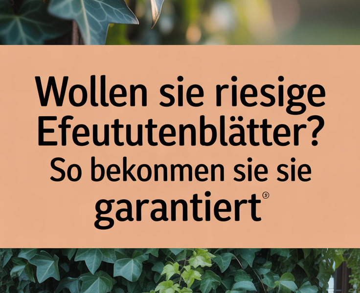 Wollen Sie riesige Efeututenblätter? So bekommen Sie sie garantiert