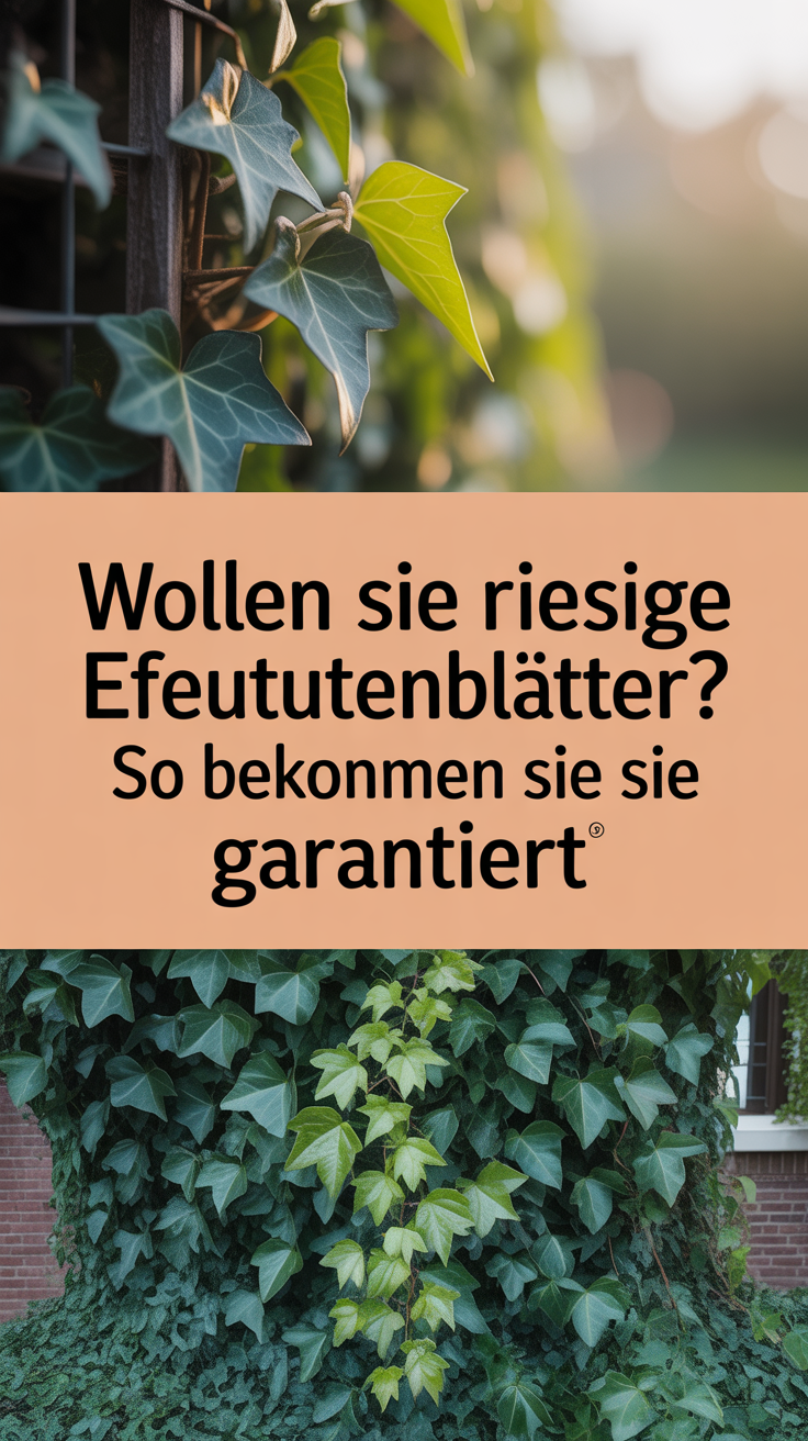 Wollen Sie riesige Efeututenblätter? So bekommen Sie sie garantiert