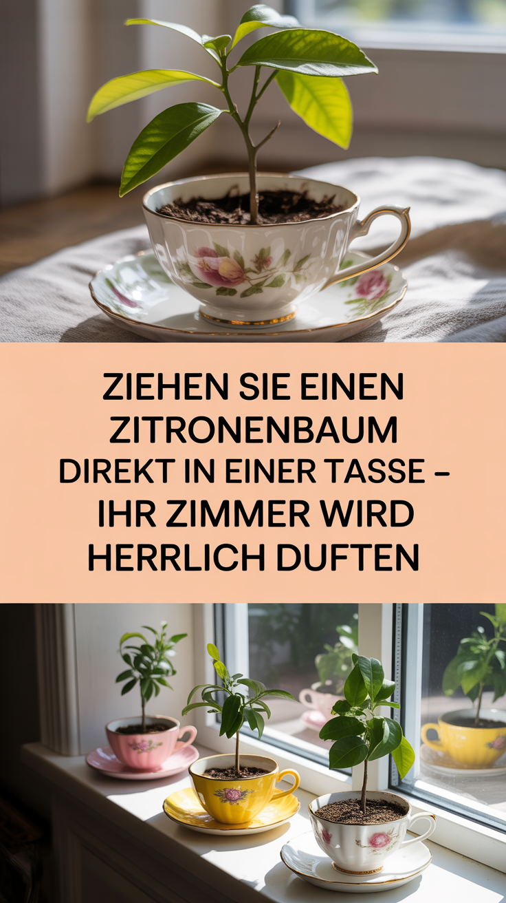 Ziehen Sie einen Zitronenbaum direkt in einer Tasse – Ihr Zimmer wird herrlich duften