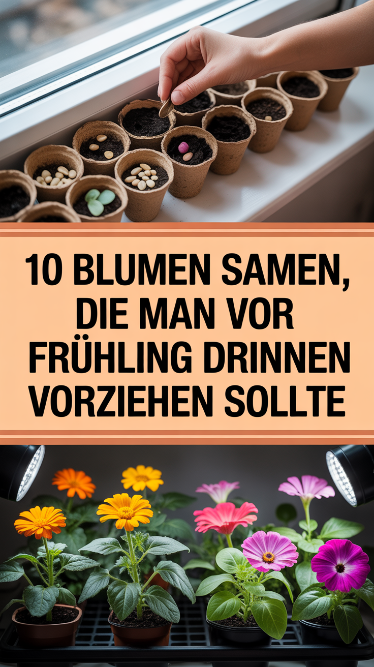 10 Blumen Samen, die man vor dem Frühling drinnen vorziehen sollte