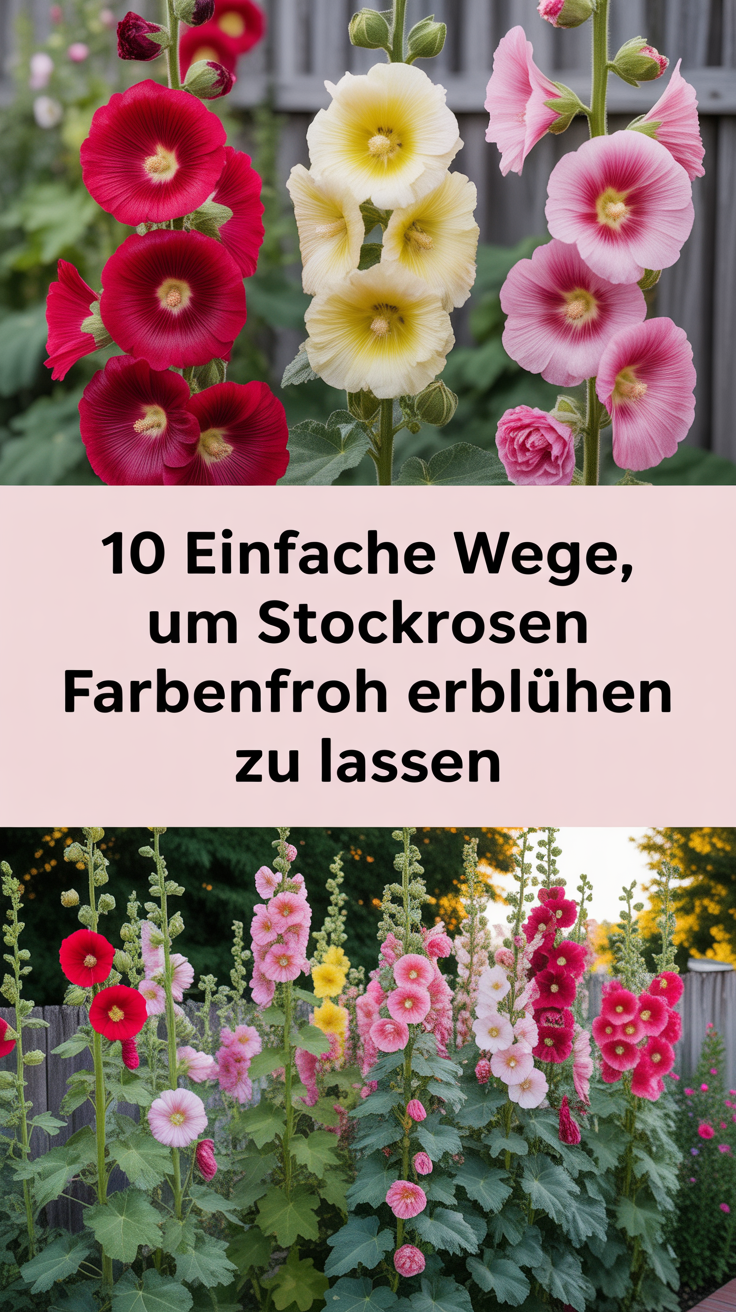 10 Einfache Wege, um Stockrosen Farbenfroh Erblühen zu Lassen
