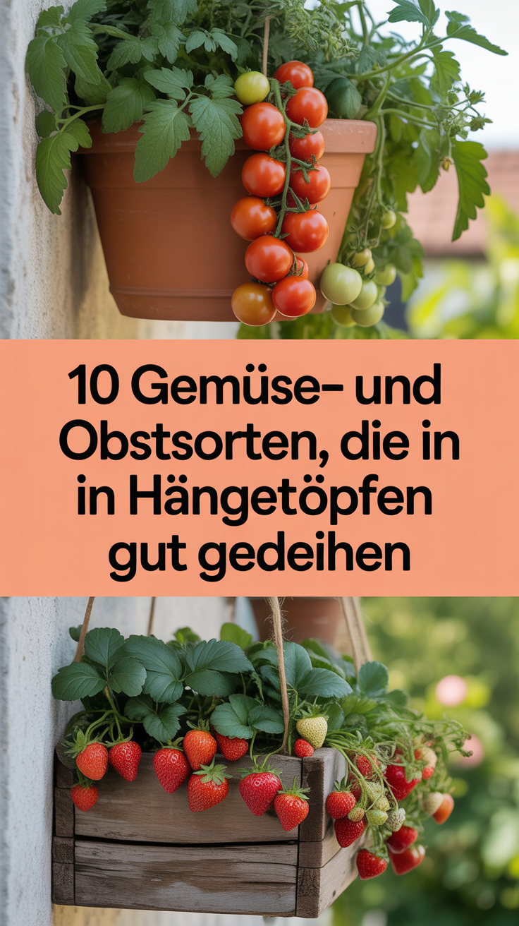 10 Gemüse- und Obstsorten, die in Hängetöpfen gut gedeihen