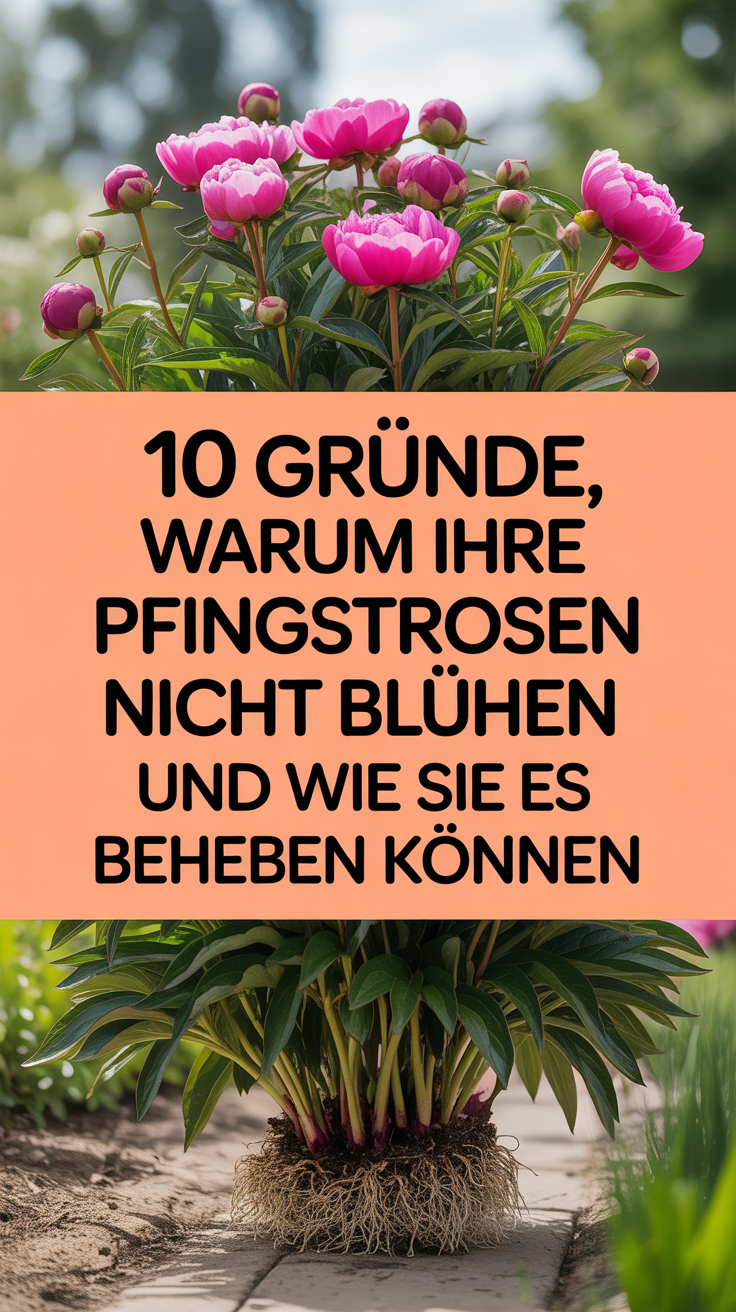 10 Gründe, warum Ihre Pfingstrosen nicht blühen und wie Sie es beheben können