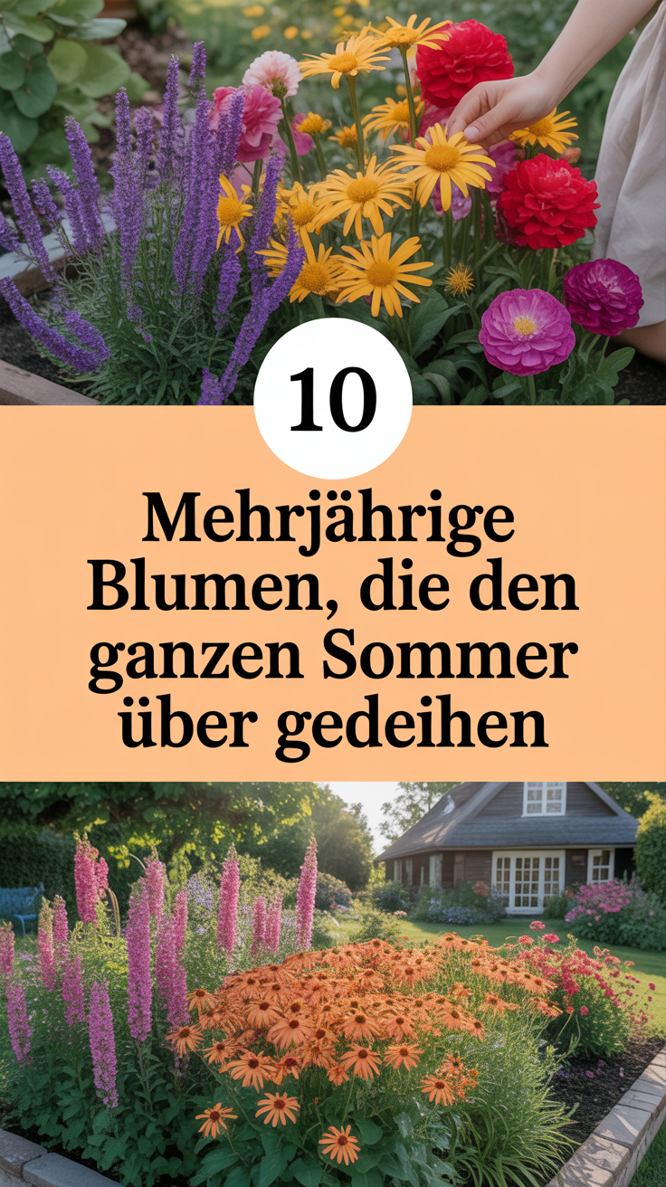 10 Mehrjährige Blumen, die den ganzen Sommer über gedeihen