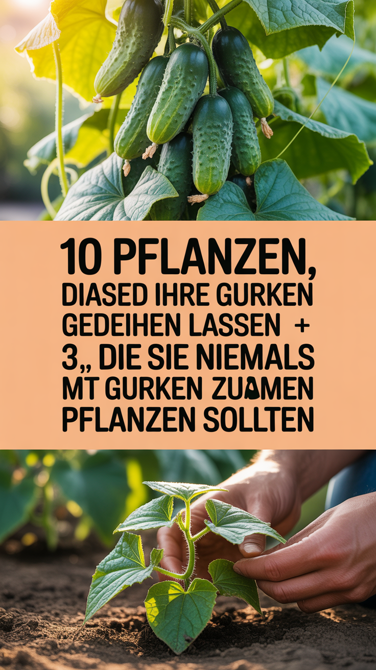 10 Pflanzen, die Ihre Gurken gedeihen lassen + 3, die Sie niemals mit Gurken zusammen pflanzen sollten