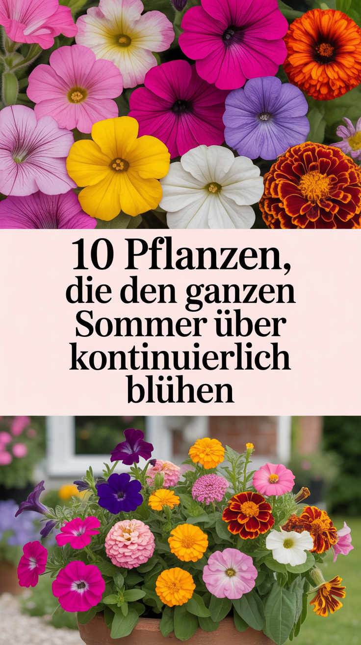 10 Pflanzen, die den ganzen Sommer über kontinuierlich blühen