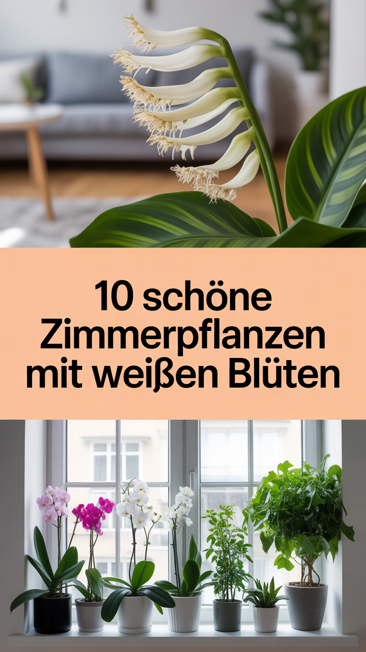 10 Schöne Zimmerpflanzen mit Weißen Blüten