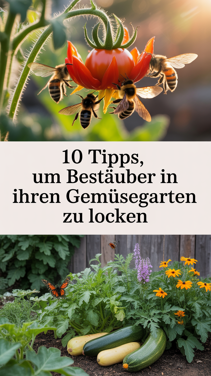 10 Tipps, um Bestäuber in Ihren Gemüsegarten zu locken