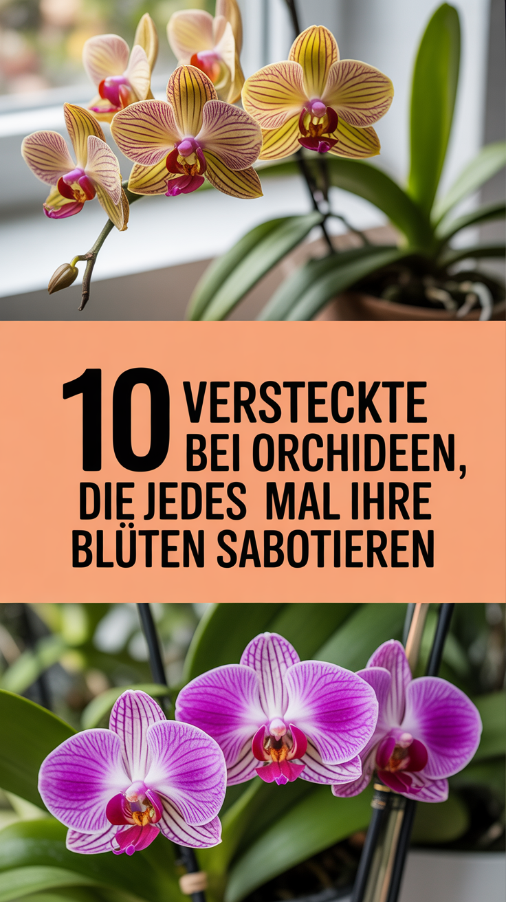 10 Versteckte Fehler bei Orchideen, die jedes Mal Ihre Blüten sabotieren