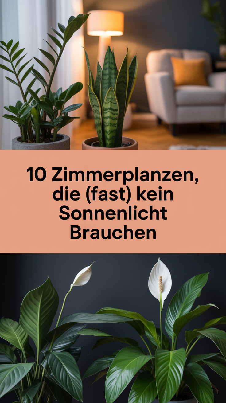 10 Zimmerpflanzen, die (fast) kein Sonnenlicht brauchen