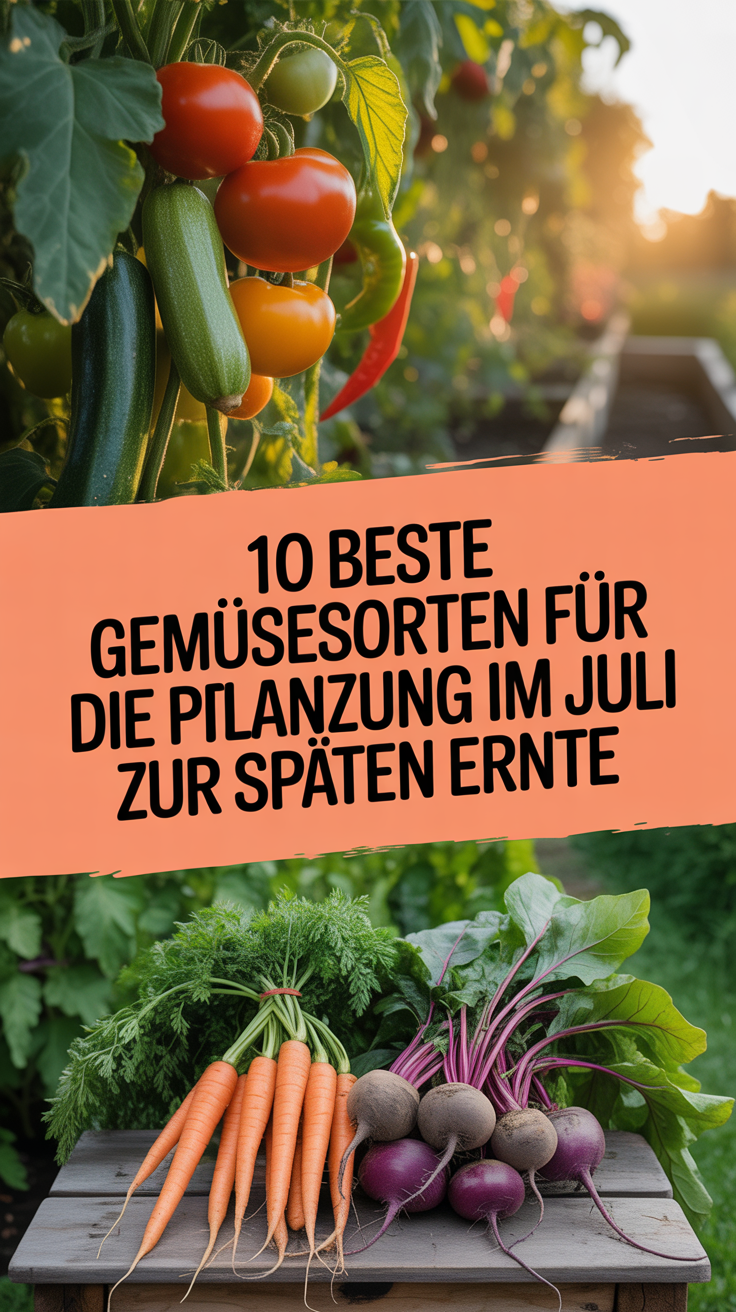 10 beste Gemüsesorten für die Pflanzung im Juli zur späten Ernte