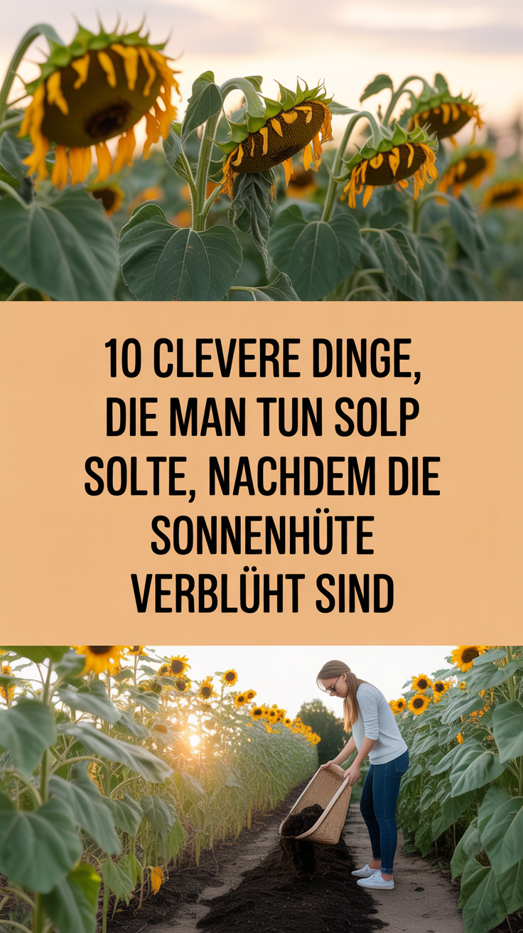 10 clevere Dinge, die man tun sollte, nachdem die Sonnenhüte verblüht sind