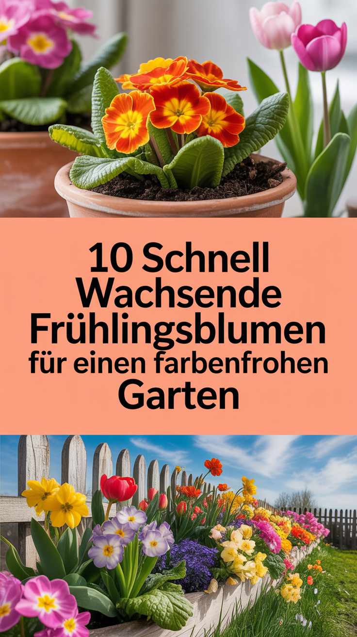 10 schnell wachsende Frühlingsblumen für einen farbenfrohen Garten