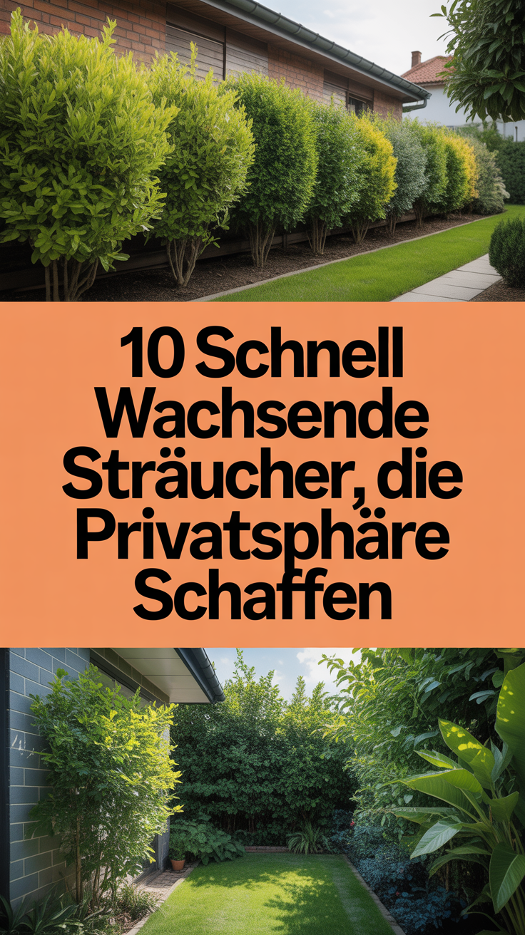 10 schnell wachsende Sträucher, die Privatsphäre schaffen