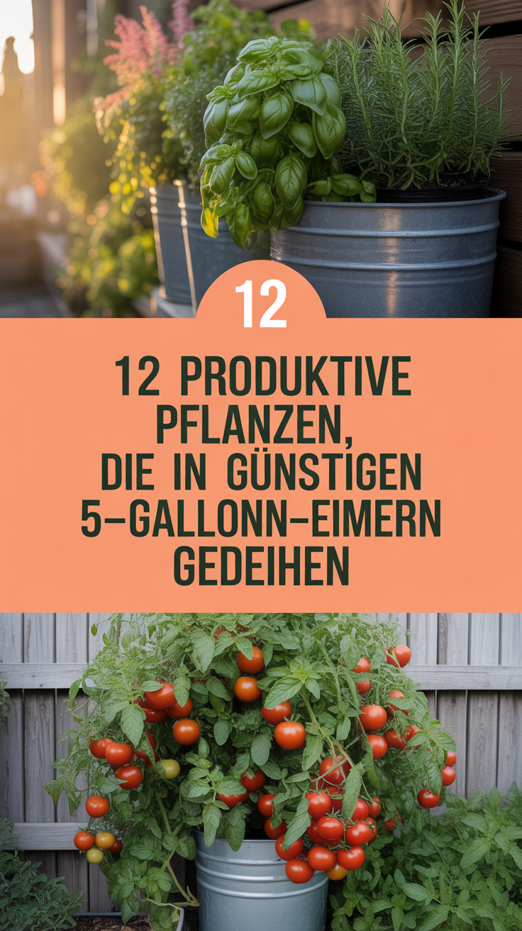 12 Produktive Pflanzen, die in günstigen 5-Gallonen-Eimern gedeihen