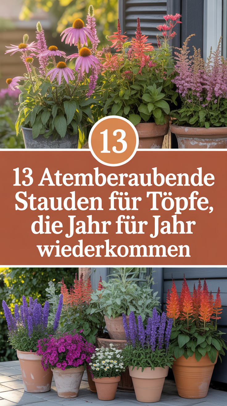 13 Atemberaubende Stauden für Töpfe, die Jahr für Jahr wiederkommen
