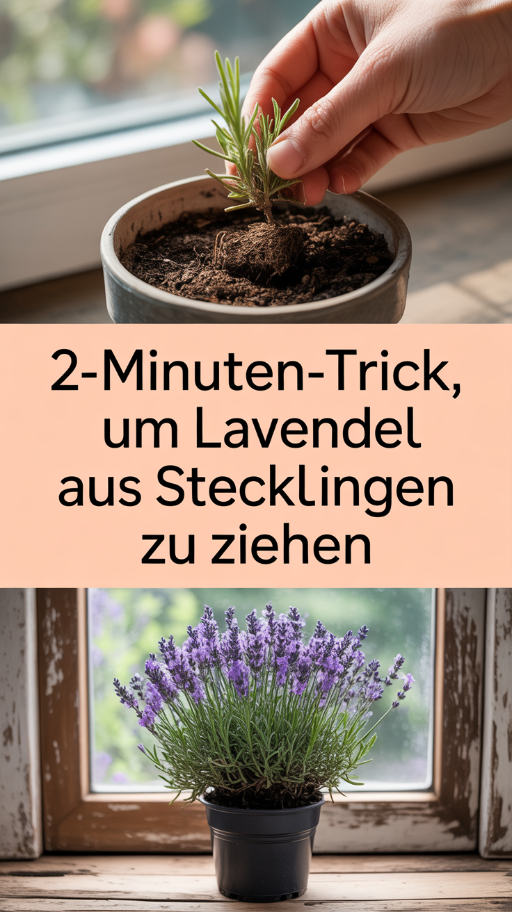 2-Minuten-Trick, um Lavendel aus Stecklingen zu ziehen