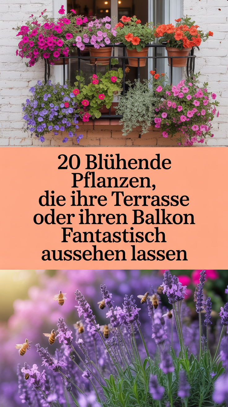 20 Blühende Pflanzen, die Ihre Terrasse oder Ihren Balkon fantastisch aussehen lassen
