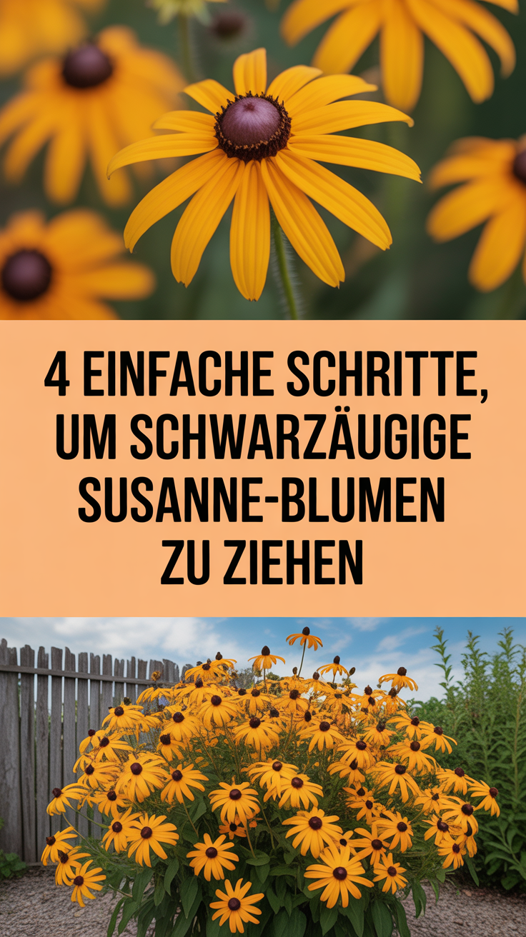 4 einfache Schritte, um Schwarzäugige Susanne-Blumen zu ziehen