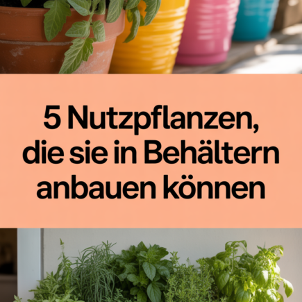 5 Nutzpflanzen, die Sie in Behältern anbauen können