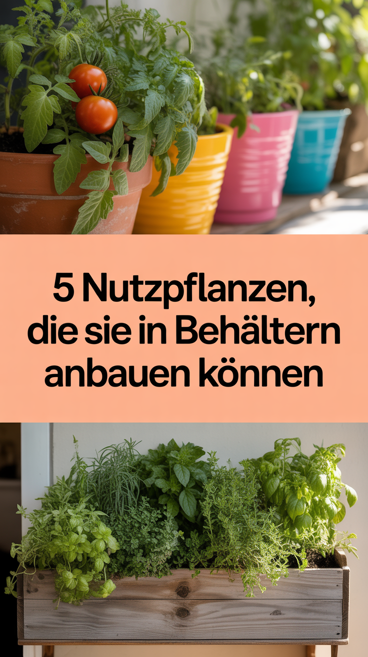 5 Nutzpflanzen, die Sie in Behältern anbauen können